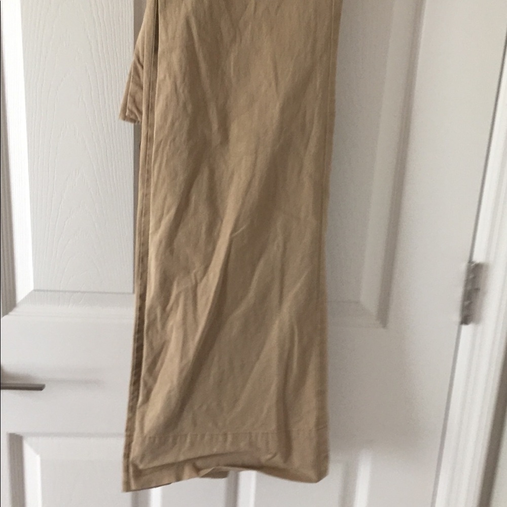 Theory khaki pants wide legs